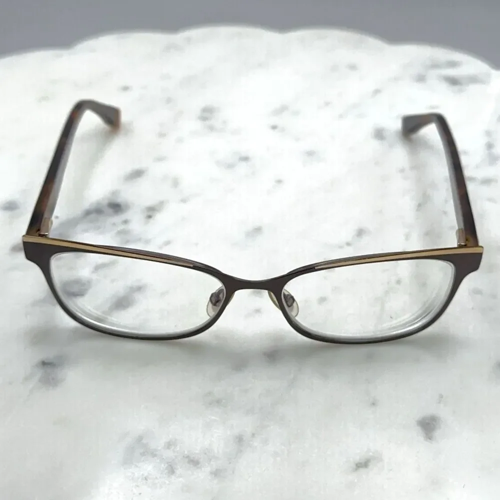 Jimmy Choo 147 PWZ Brown (Shimmer) & Gold Eyeglasses Frames Only Italy 52-15-145